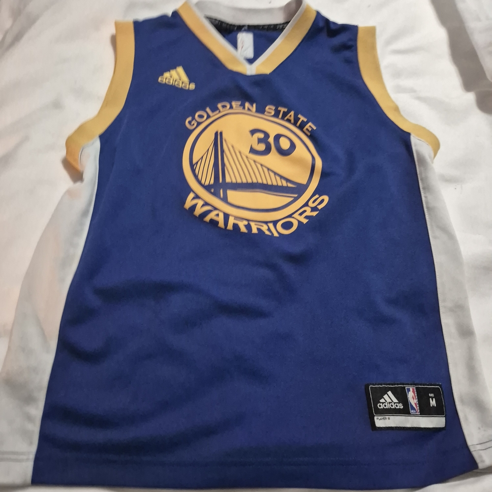 Adidas Kids Golden State Warriors Blue and Yellow Jersey